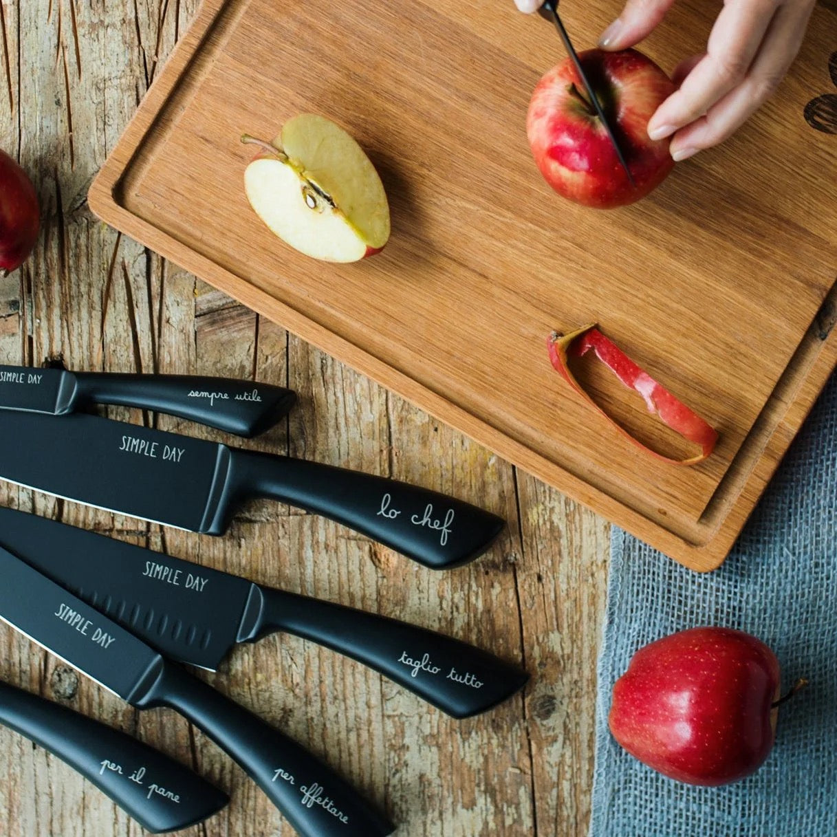 SET 6 COLTELLI PER LA CUCINA CORSIVO - SIMPLE DAY