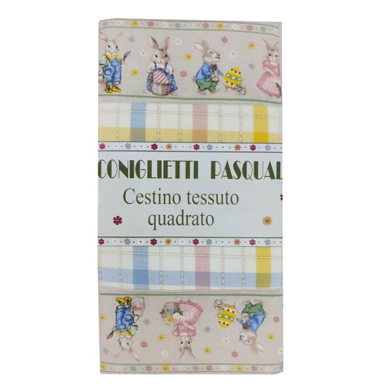 CESTINO PORTA PANE DISEGNO CONIGLIETTI PASQUALI - PEZZOLI