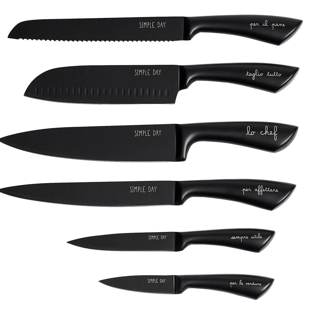 SET 6 COLTELLI PER LA CUCINA CORSIVO - SIMPLE DAY