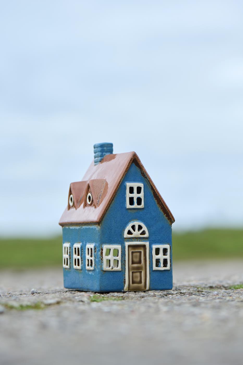 CASA F/TEALIGHT BLU IN CERAMICA IB LAURSEN