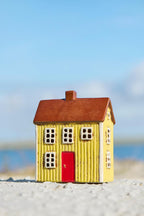 CASA F/TEALIGHT GIALLA IN CERAMICA IB LAURSEN