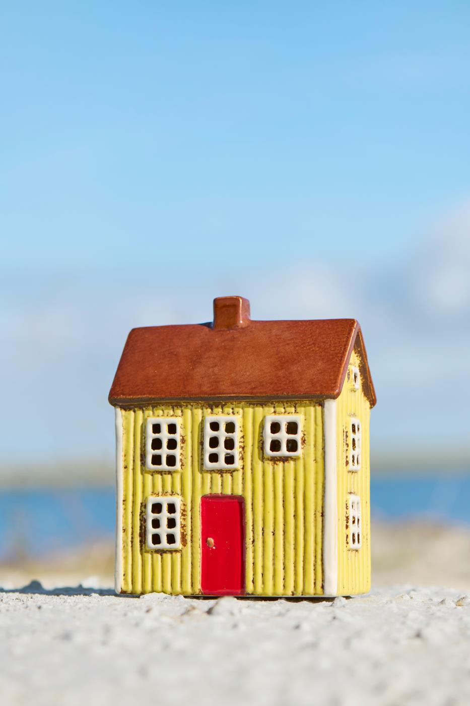 CASA F/TEALIGHT GIALLA IN CERAMICA IB LAURSEN