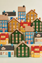 CASA F/TEALIGHT VERTICALE BLU IN CERAMICA IB LAURSEN