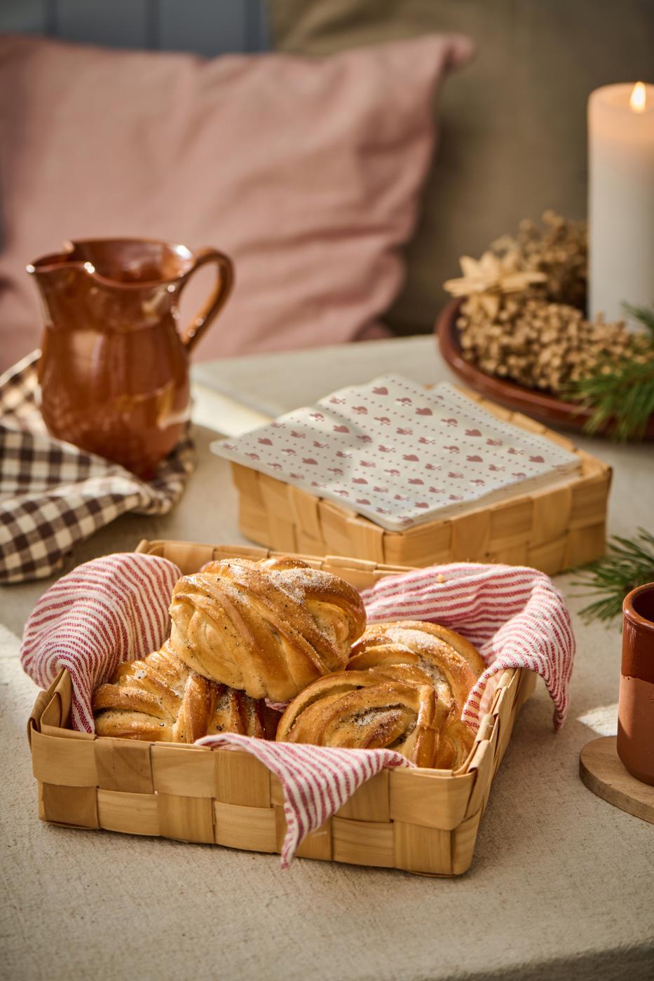 SET DI CESTI DI 2 QUADRATI IN LEGNO INTRECCIATO IB LAURSEN