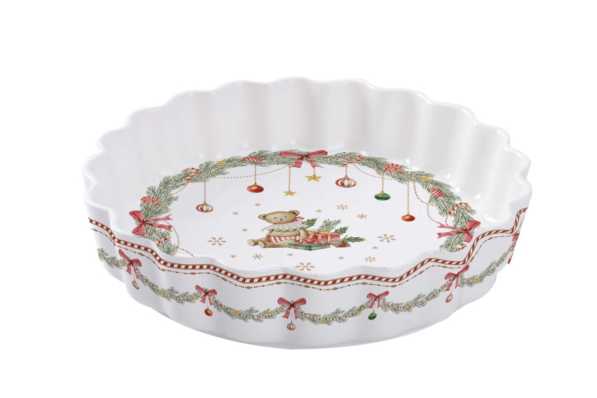 TEGLIA IN PORCELLANA HAPPY HOLIDAYS 24,5×5,5 CM ISABELLE ROSE