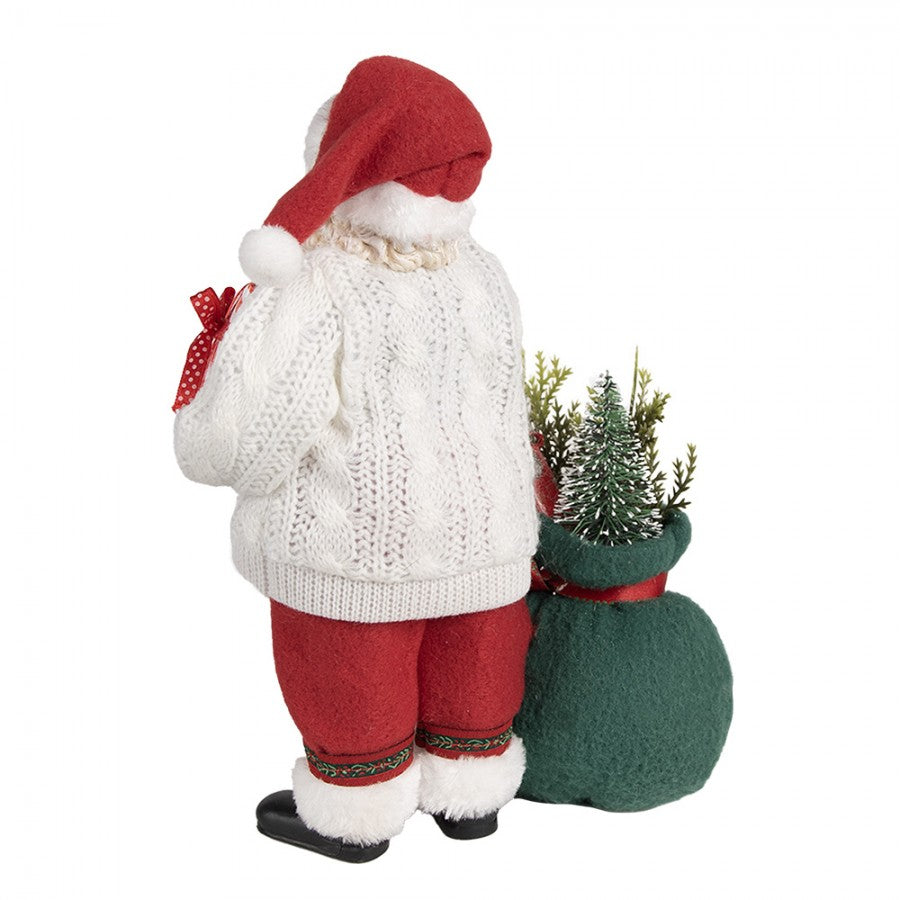 STATUETTA DECORATIVA DI NATALE BABBO NATALE 27 CM CLAYRE & EEF