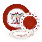 SET 18 PIATTI CON SCATOLA LA GIOSTRA DI AMELIE - NUVOLE DI STOFFA