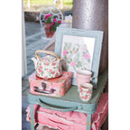 TEIERA CON INFUSORE 700 ML BEIGE ROSA CERAMICA FIORI CLAYRE & EEF