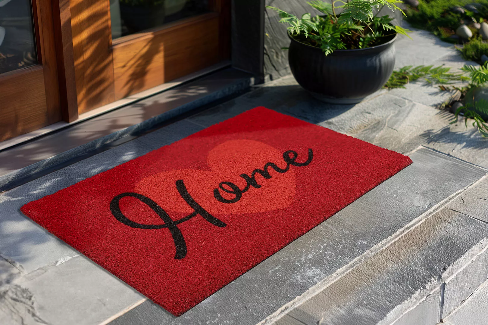 ZERBINO ROSSO HOME CUORE 45X75 COCCO/GOMMA MAGNUS REGALO