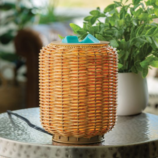 LAMPADA WICKER LANTERN MARRONE - CANDLE WARMERS