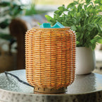 LAMPADA WICKER LANTERN MARRONE - CANDLE WARMERS