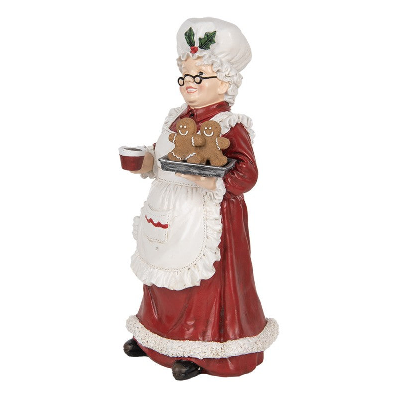 STATUETTA DECORATIVA MAMMA NATALE 15X15X30 CM CLAYRE & EEF