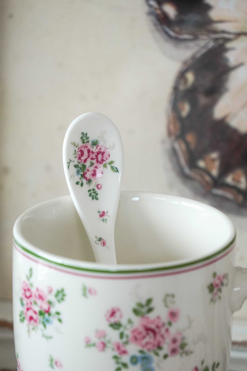CUCCHIAIO IN PORCELLANA LISA 13 CM ISABELLE ROSE