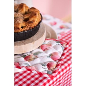 PRESINA 20X20 CM ROSSO VERDE COTONE MELA CLAYRE & EEF