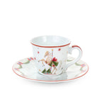 SET 2 TAZZINE CON PIATTINO 90ML LA GIOSTRA DI AMELIE - NUVOLE DI STOFFA