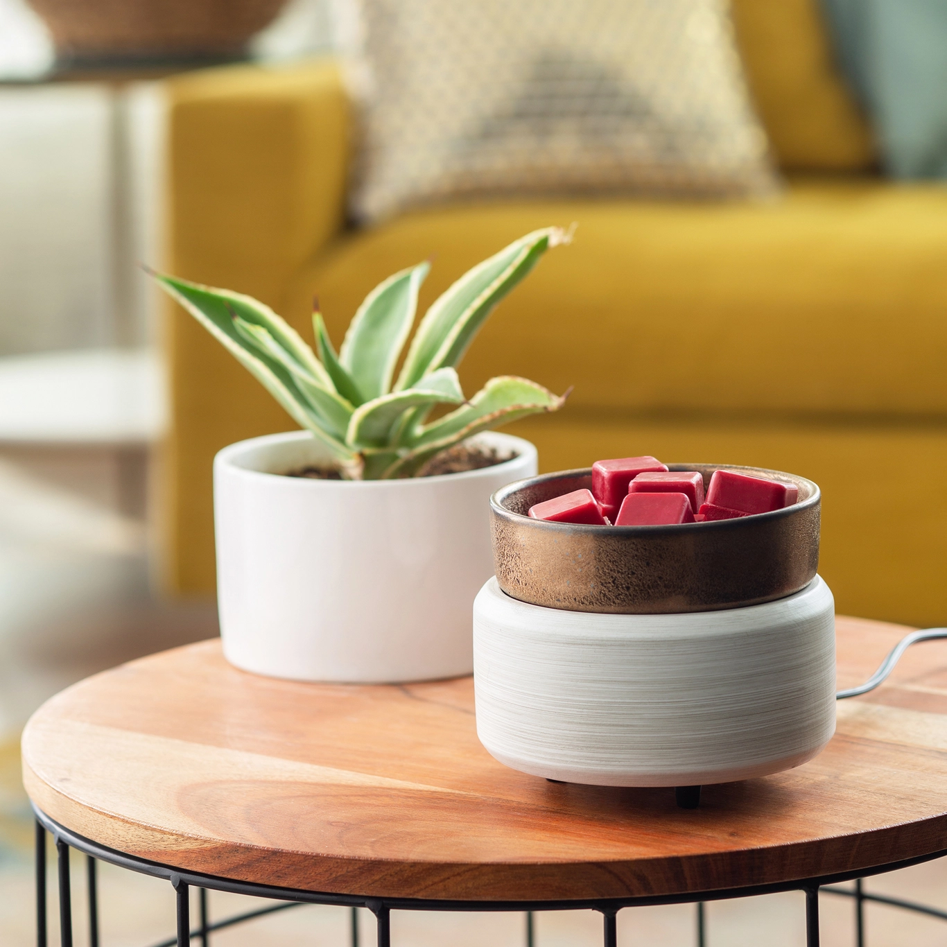 LAMPADA IN BRONZO LAVATO BIANCO - CANDLE WARMERS