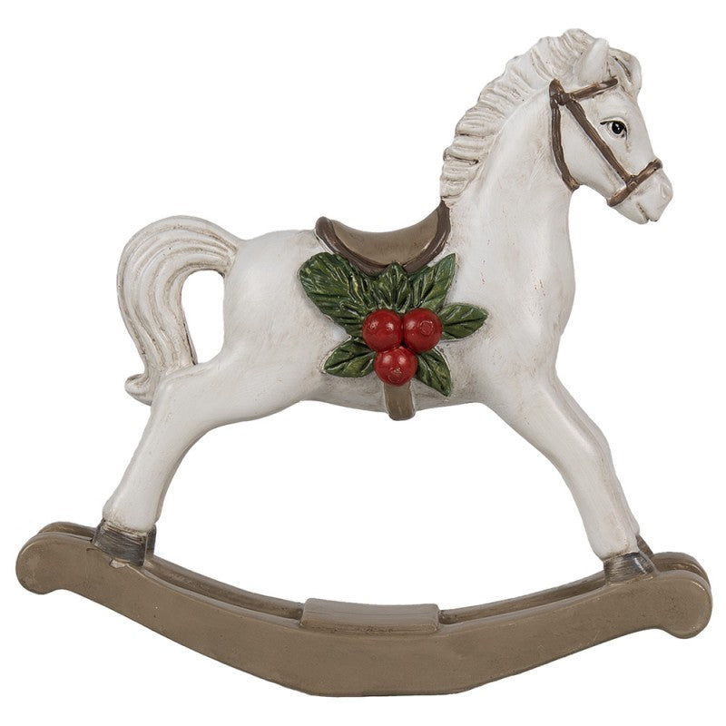 STATUETTA DECORATIVA CAVALLO A DONDOLO 16 CM CLAYRE & EEF