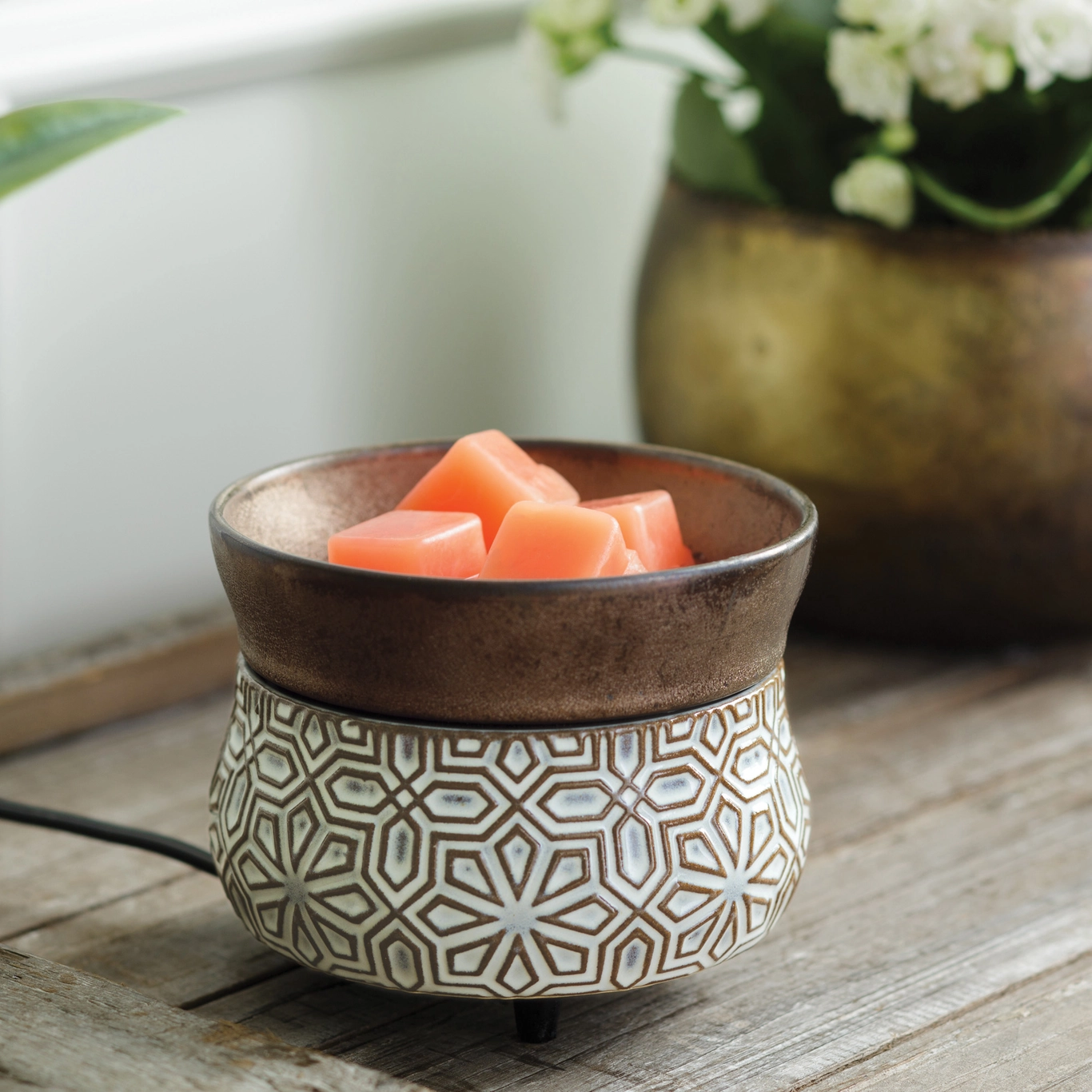 LAMPADA BRONZE GEOMETRIC - CANDLE WARMERS