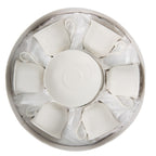 TAZZA E PIATTINO SET DI 6 220 ML BIANCO PORCELLANA CLAYRE & EEF