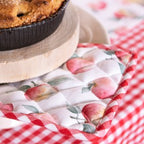 PRESINA 20X20 CM ROSSO VERDE COTONE MELA CLAYRE & EEF