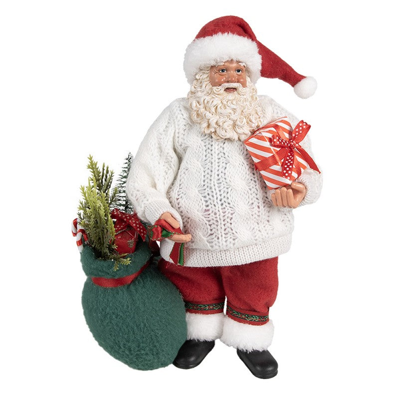 STATUETTA DECORATIVA DI NATALE BABBO NATALE 27 CM CLAYRE & EEF