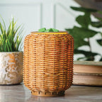 LAMPADA WICKER LANTERN MARRONE - CANDLE WARMERS