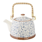 TEIERA CON INFUSORE 700 ML BLU CERAMICA FIORI CLAYRE & EEF