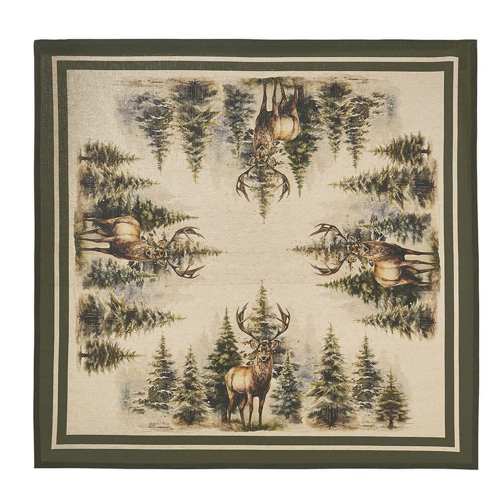 CENTRO TAVOLA CERVO BOSCO INCANTATO - NUVOLE DI STOFFA