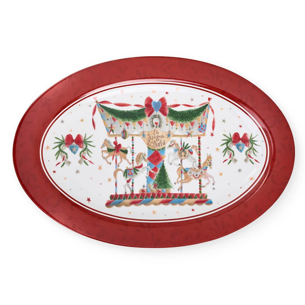 PIATTO PORTATA CON SCATOLA 35x23.5 CM LA GIOSTRA DI AMELIE - NUVOLE DI STOFFA