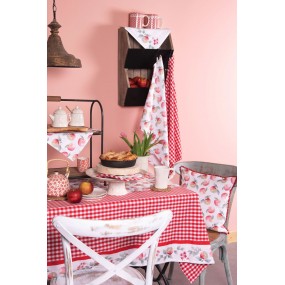 PRESINA 20X20 CM ROSSO VERDE COTONE MELA CLAYRE & EEF