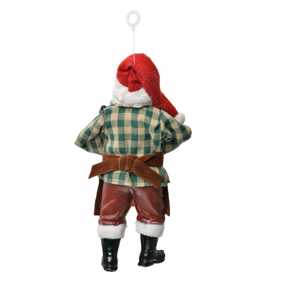 BABBO NATALE 17 CM ROSSO TESSUTO CLAYRE & EEF