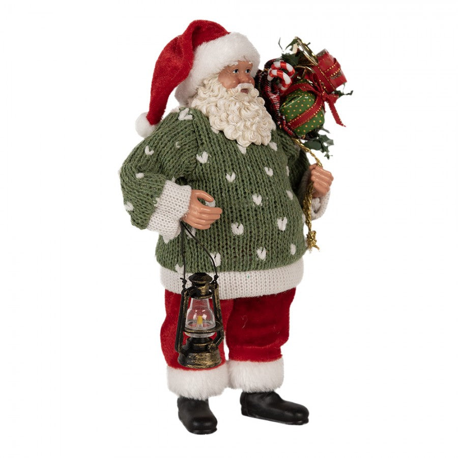 STATUETTA DECORATIVA DI NATALE BABBO NATALE 27 CM CLAYRE & EEF