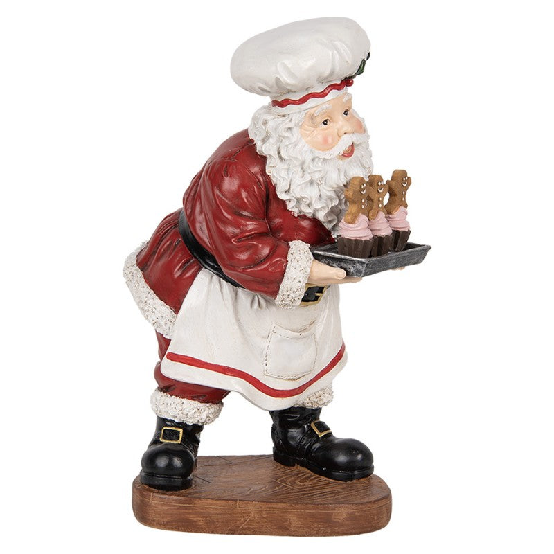 STATUETTA DECORATIVA DI NATALE BABBO NATALE 17X16X28 CM CLAYRE & EEF
