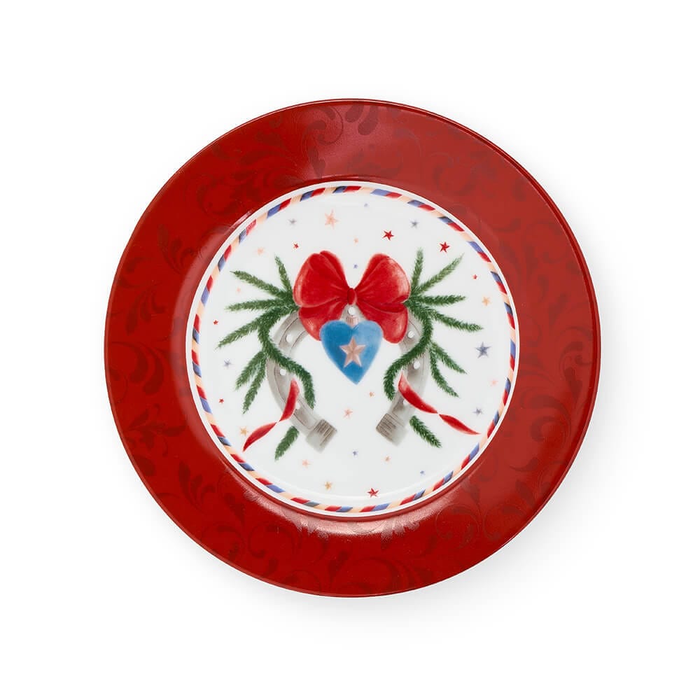 SET 2 PIATTI DOLCE CON SCATOLA 19 CM LA GIOSTRA DI AMELIE - NUVOLE DI STOFFA