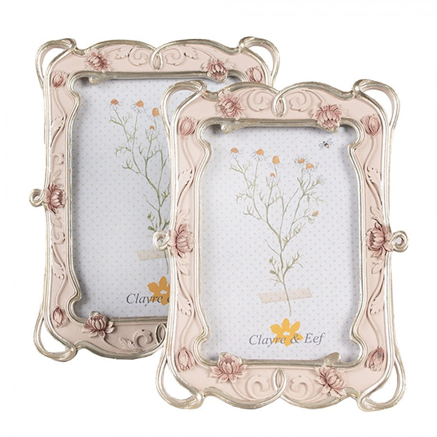 CORNICE PER FOTO 13X18 CM ROSA PLASTICA CLAYRE & EEF