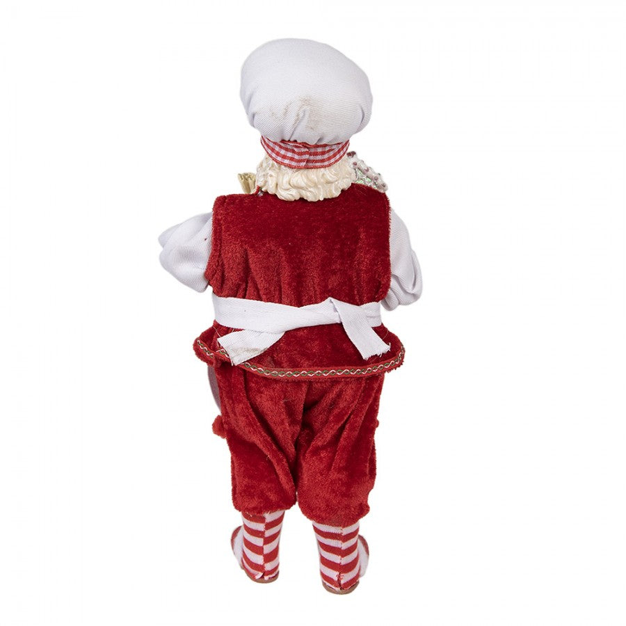 STATUETTA BABBO NATALE 28 CM ROSSO CLAYRE & EEF