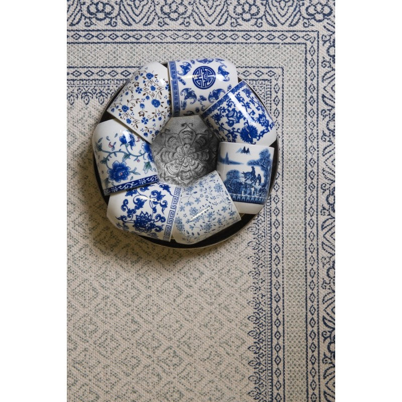 BICCHIERE 100 ML BLU PORCELLANA FIORI CLAYRE & EEF