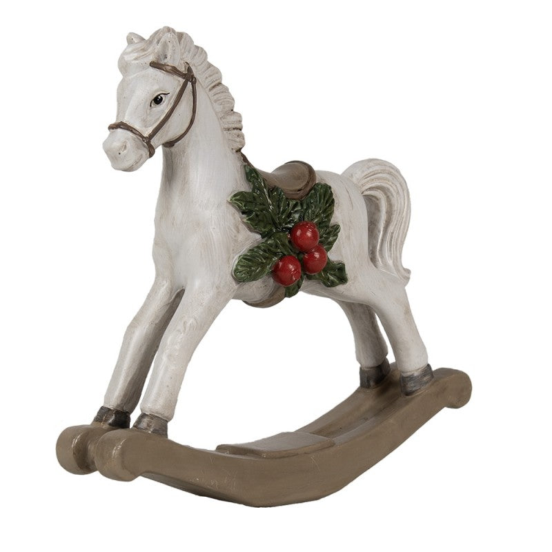 STATUETTA DECORATIVA CAVALLO A DONDOLO 16 CM CLAYRE & EEF