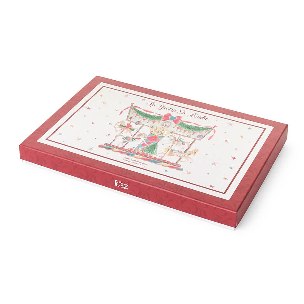 PIATTO PORTATA CON SCATOLA 35x23.5 CM LA GIOSTRA DI AMELIE - NUVOLE DI STOFFA