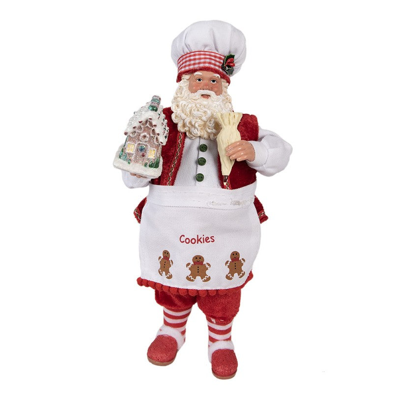 STATUETTA BABBO NATALE 28 CM ROSSO CLAYRE & EEF