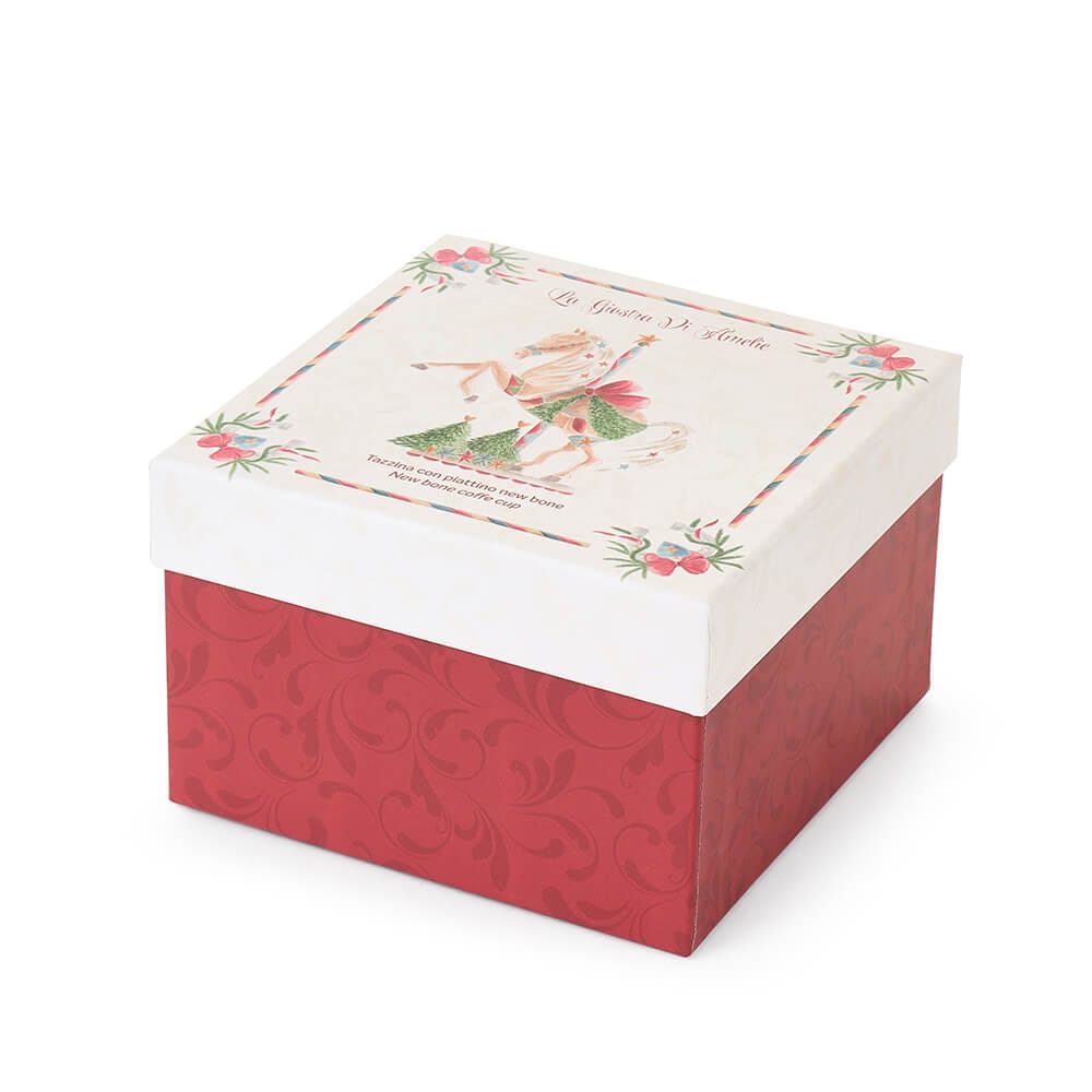 SET 2 TAZZINE CON PIATTINO 90ML LA GIOSTRA DI AMELIE - NUVOLE DI STOFFA